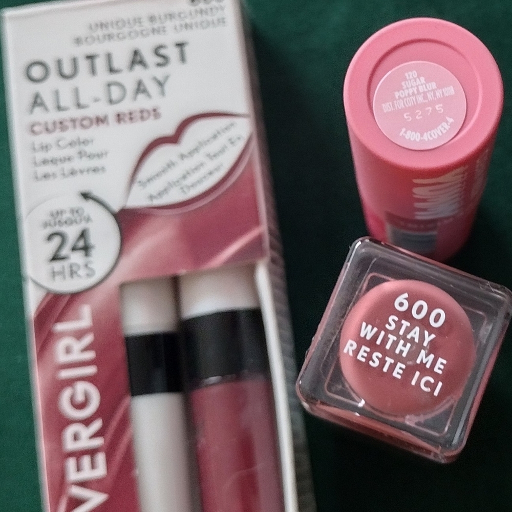 Lot Burgundy #860 Lip Color / Yummy Lipstick #120 Sugar Poppy / #600 Mat... - Picture 4 of 8